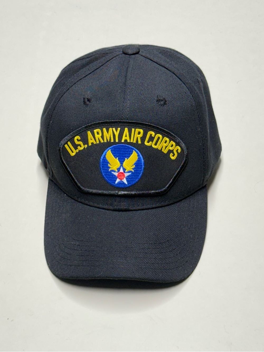 U.S. Army Air Corps Navy Blue Hat with Yellow Patch